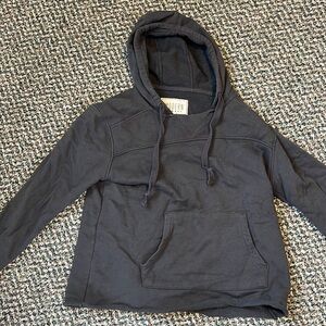 Charcoal gray, Modern Canvas hooded sweatshirt.